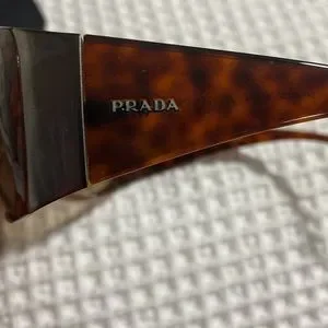 Prada Sunglasses Brown with brown Tint. Gently Used. Excellent Condition Prada | Accessories | Prada Sunglasses Brown With Brown Tint  main image 4